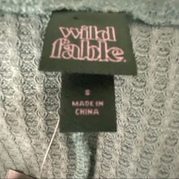 NWT Wild Fable Green Thermal Crop Top Cardigan - Picture 5 of 10